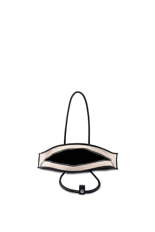 Laverne Canvas Sand Black Bag
