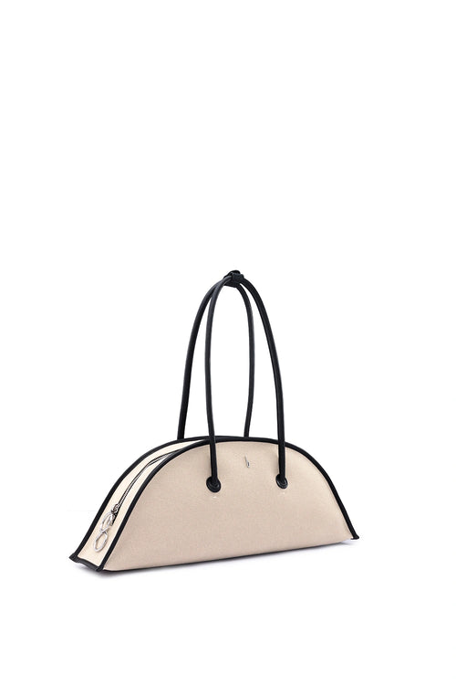 Laverne Canvas Sand Black Bag