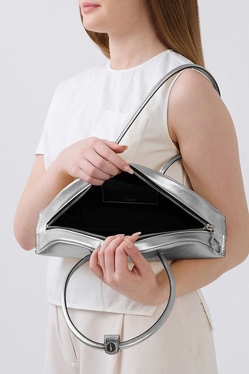 Laverne Metallic Silver Mini Bag