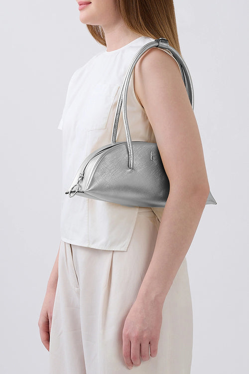 Laverne Metallic Silver Mini Bag