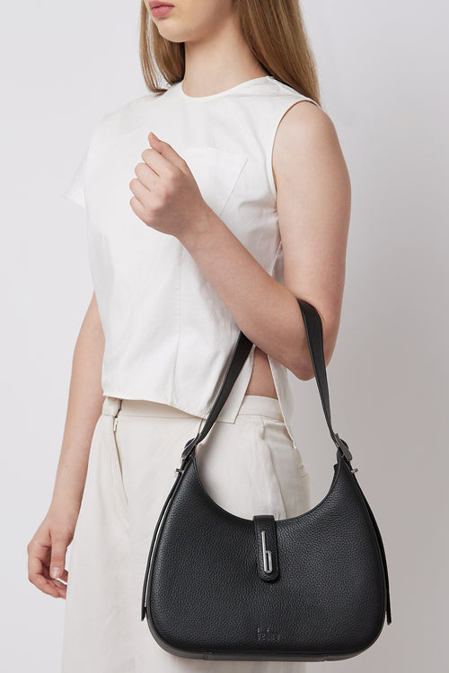 Leena Pebble Black Bag