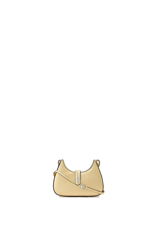 Leena Metallic Gold Mini Crossbody Bag
