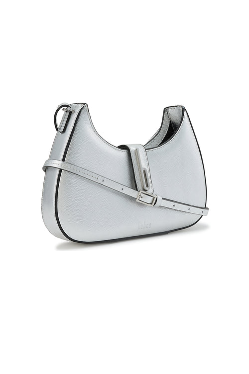 Leena Metallic Silver Mini Crossbody Bag