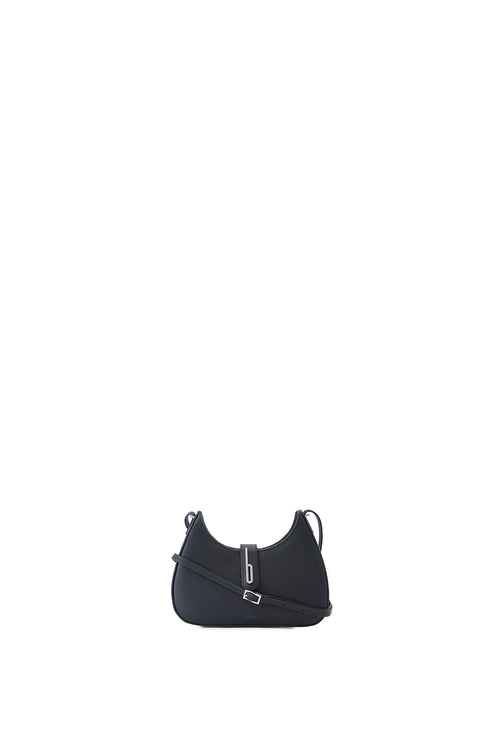 Leena Saffiano Black Mini Crossbody Bag