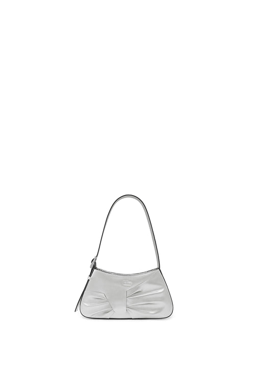 Leena Metallic Gold Mini Draped Shoulder Bag