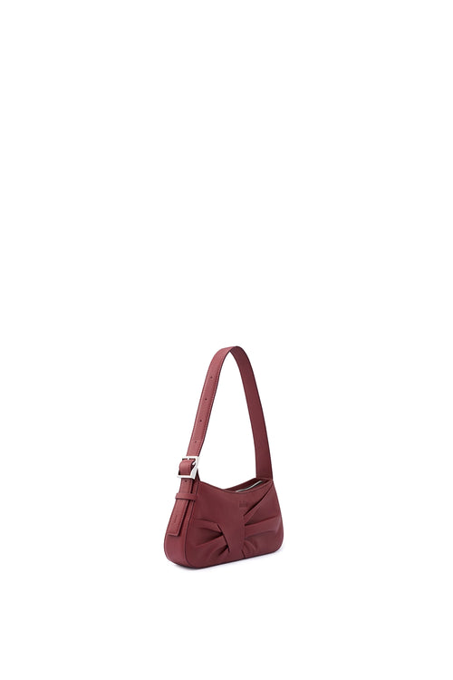 Leena Nappa Brick Mini Draped Shoulder Bag