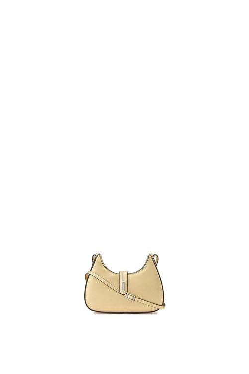 Leena Metallic Silver Mini Crossbody Bag