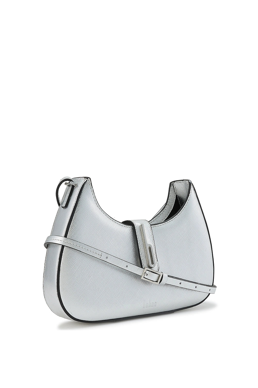 Leena Metallic Silver Mini Crossbody Bag