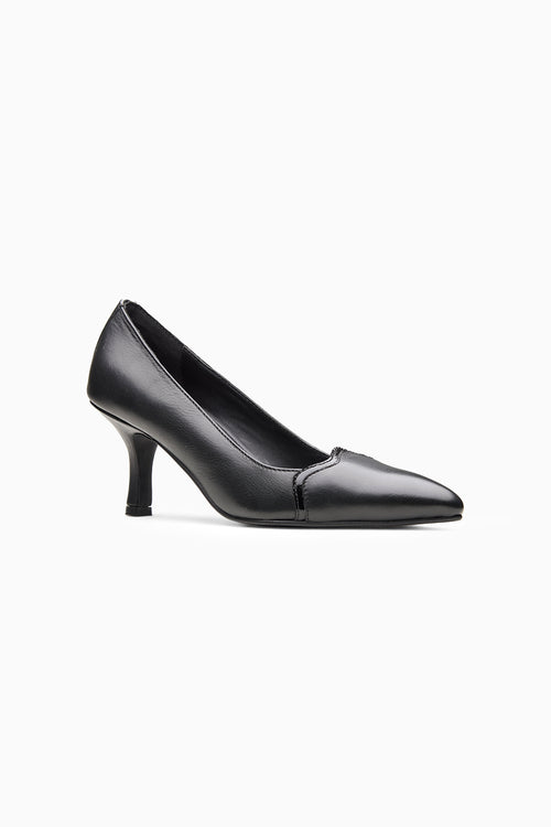 London Black Kitten Heels