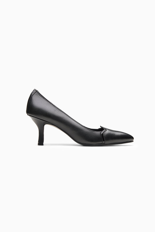 London Black Kitten Heels