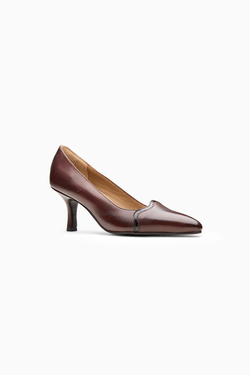 London Chestnut Kitten Heels
