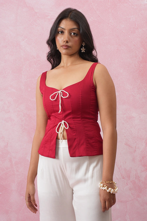 Red Mimosa Corset
