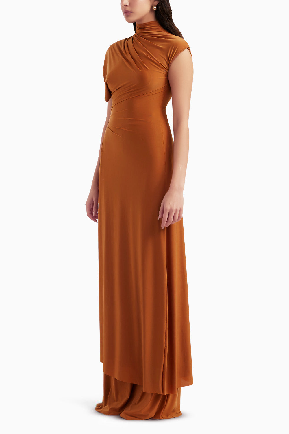 Eduarda Rust Orange Dress