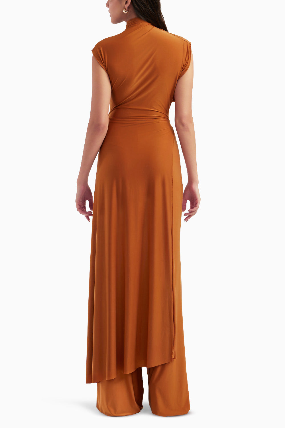 Eduarda Rust Orange Dress