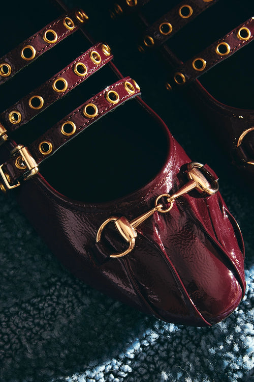 Lucy Burgundy Flats