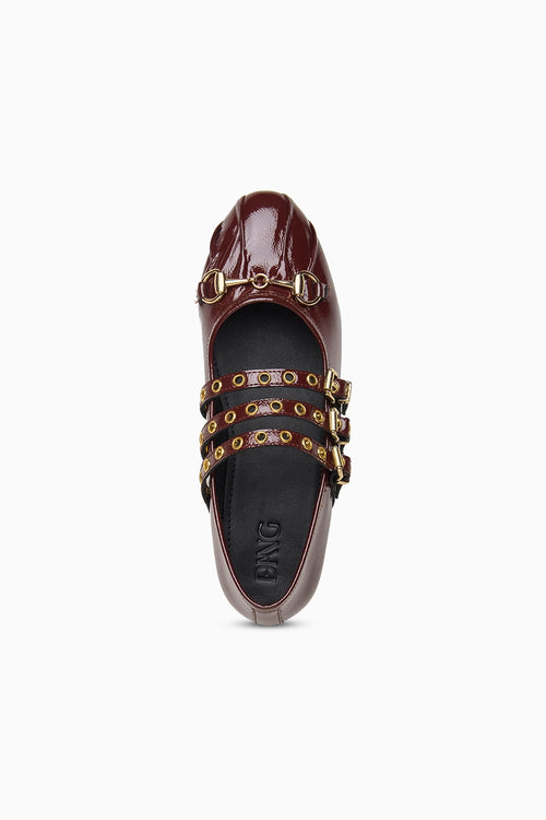 Lucy Burgundy Flats