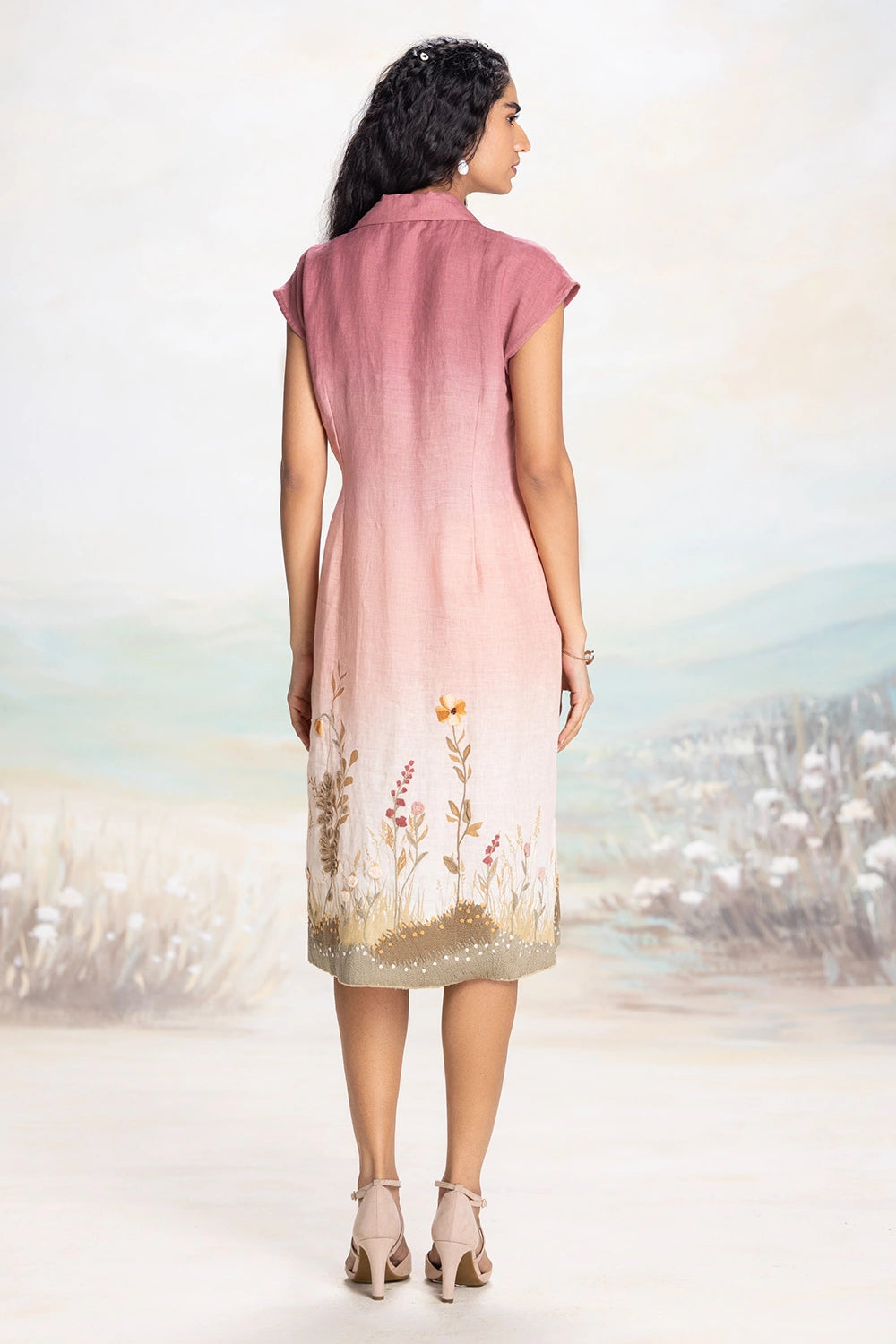 Sunrise pink Landscape Dress