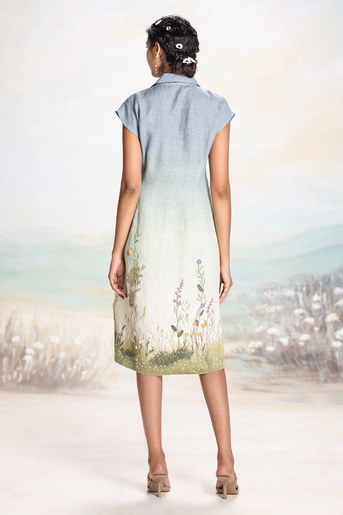 Sunset Blue Landscape Dress