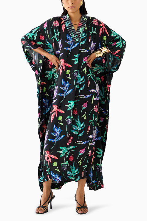 Black Botanica Kaftan