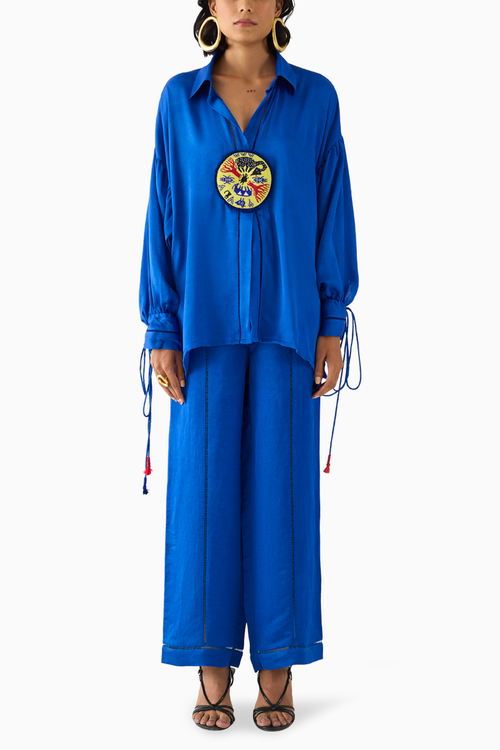 Zulu Blue Linen Shirt and Trousers