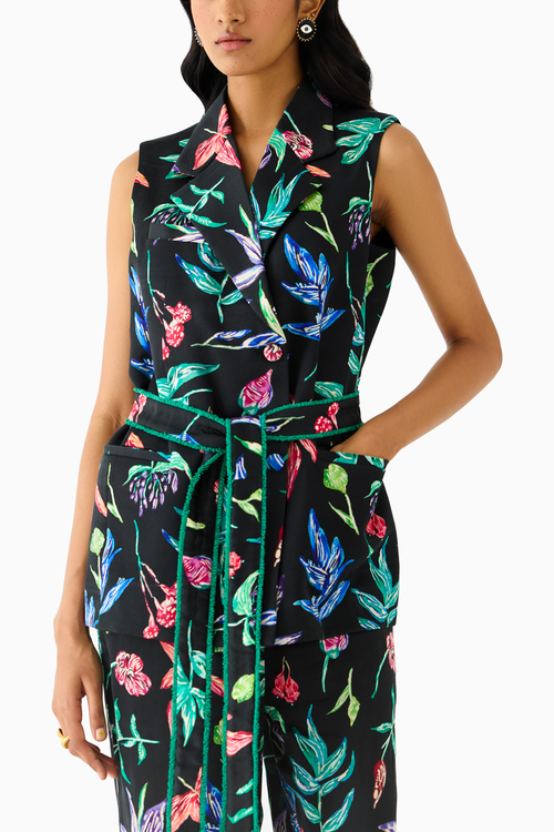 Black Botanica Blazer and Pants