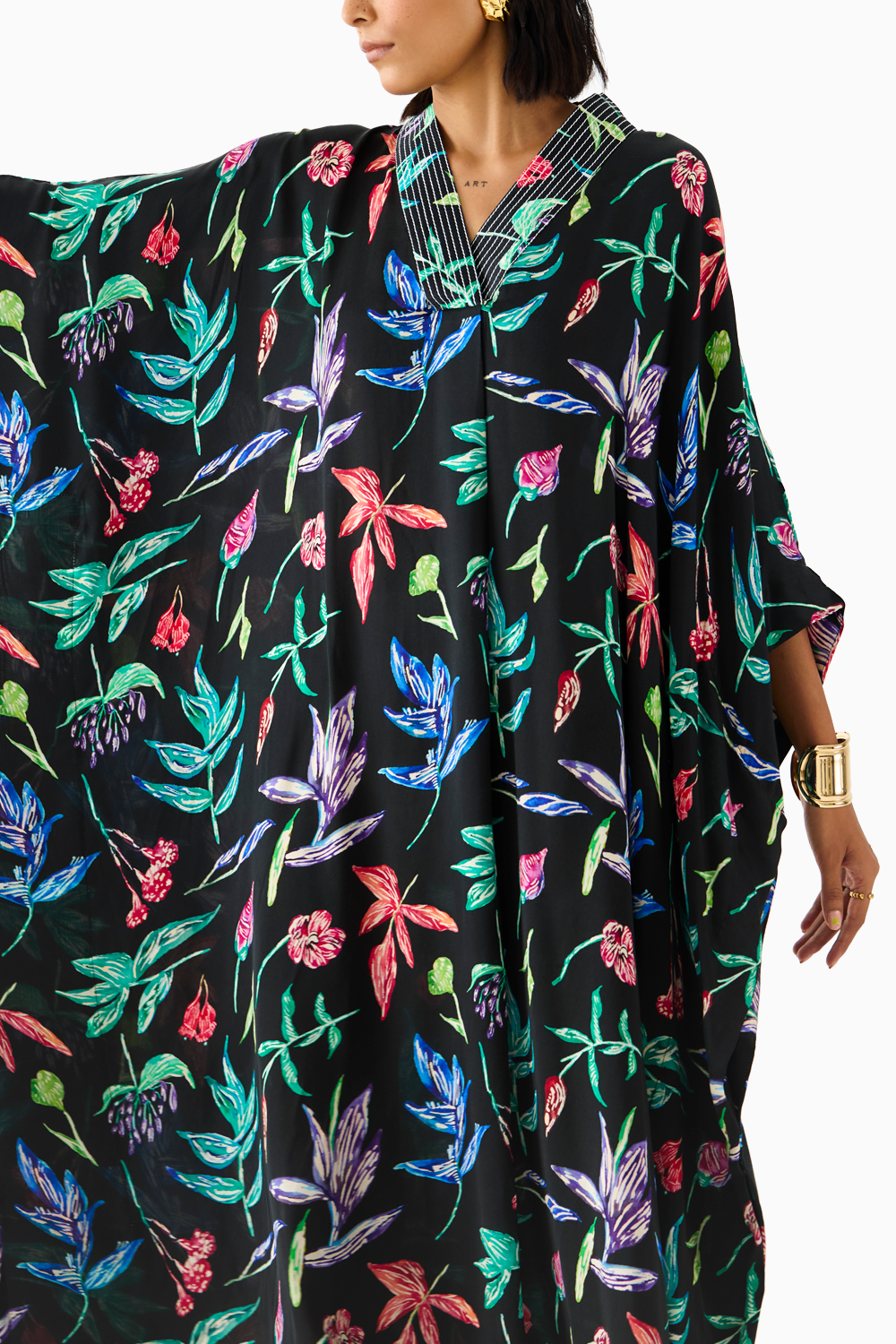 Black Botanica Kaftan