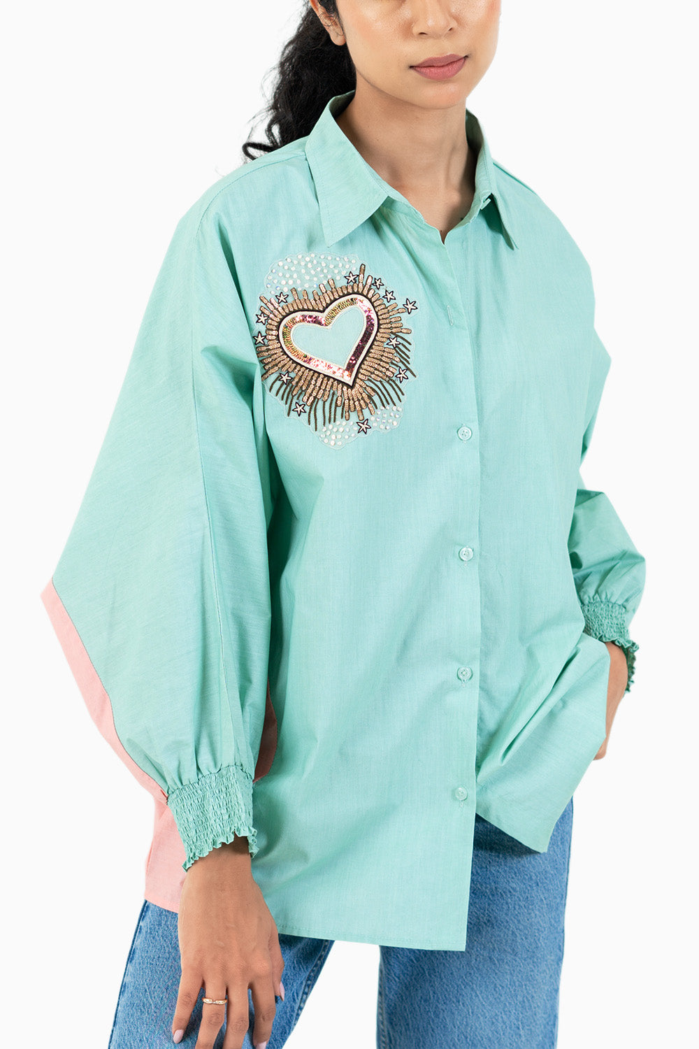 Mint Blue Lily Shirt