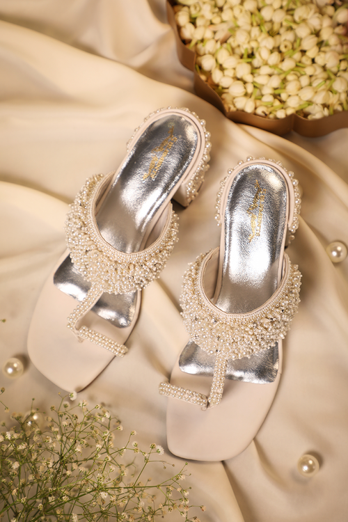 Linus White Heels
