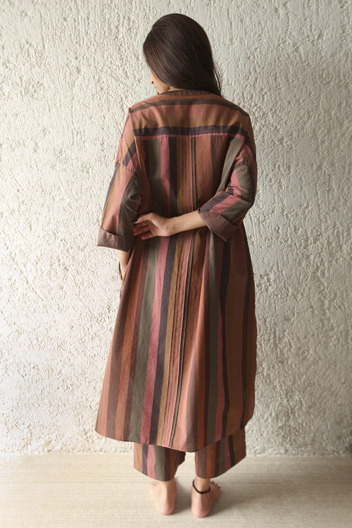 Spice Stripe Longline Vee Shift Tunic