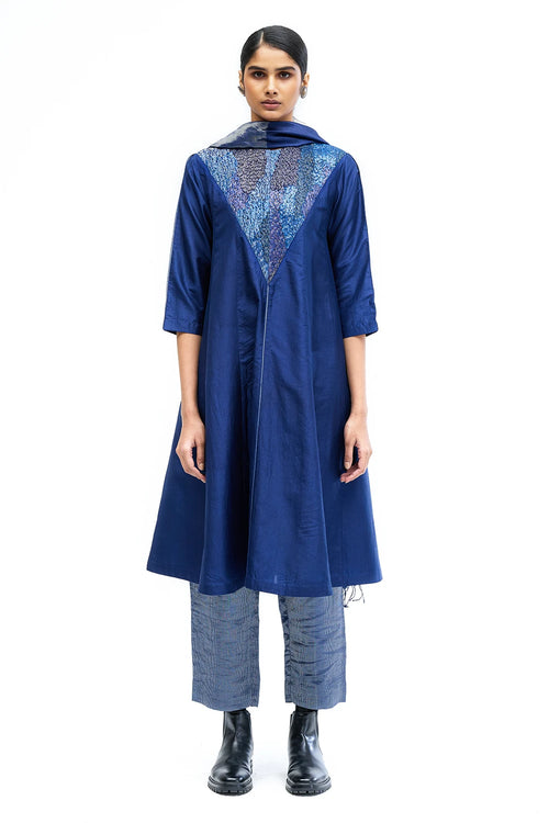 Navy Armour Kurta