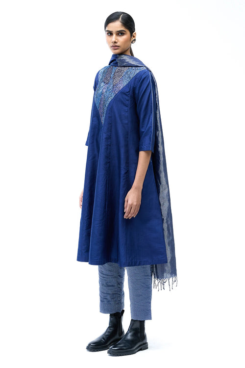 Navy Armour Kurta