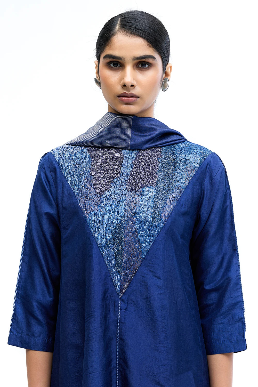 Navy Armour Kurta