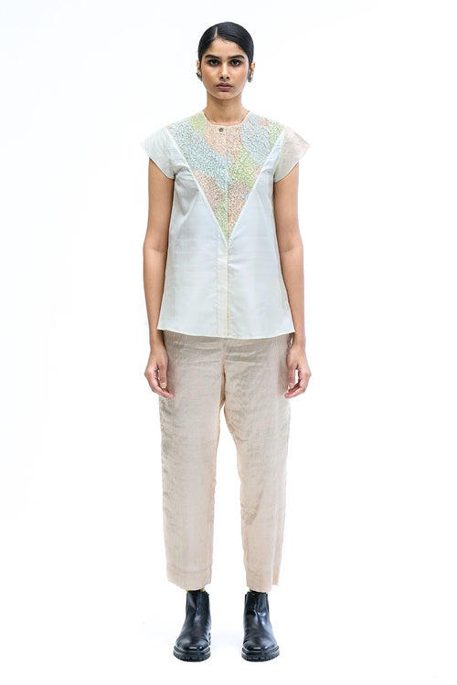 Ivory Metallic Pant