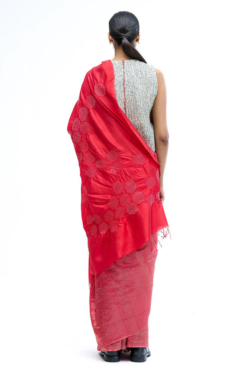 Red Armour Saree