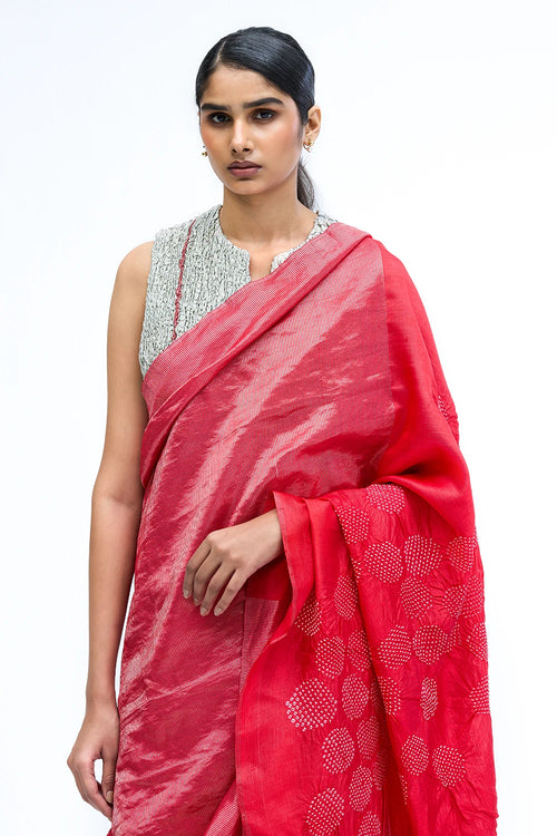 Red Armour Saree