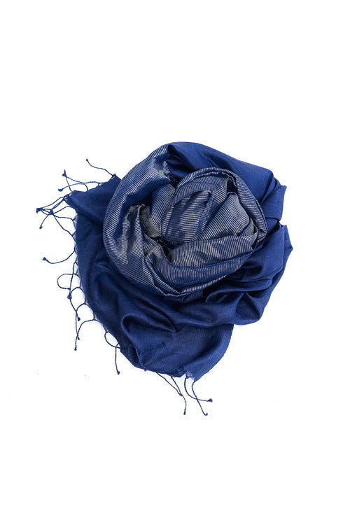 Navy Metallic Dupatta