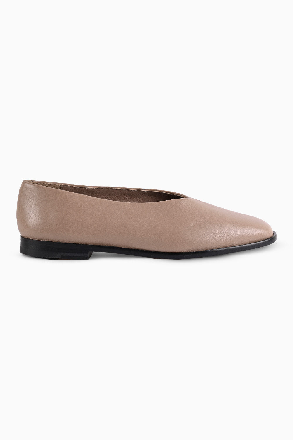 Lucas Beige Straight Cut Ballet Flats