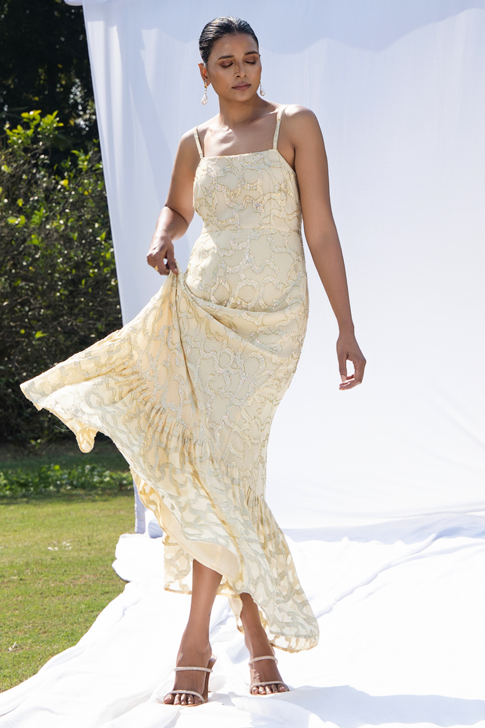 Lumino Golden Cream Dress