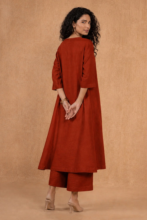 Rust Luna High Low Co-ord Set