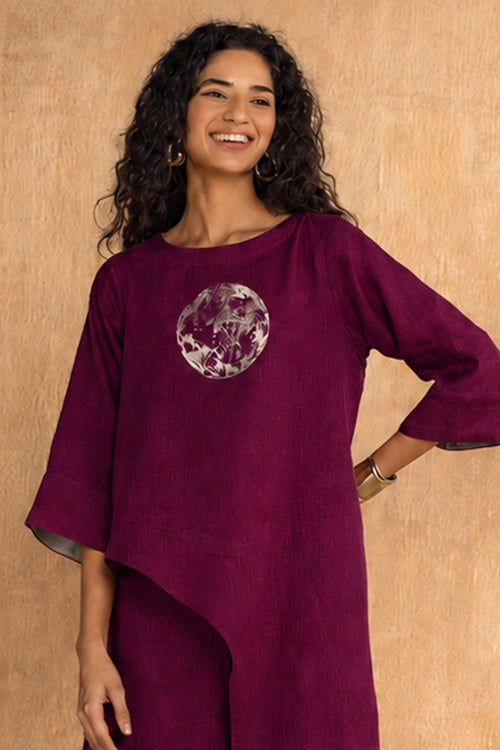 Plum Luna High Low Co-ord Set