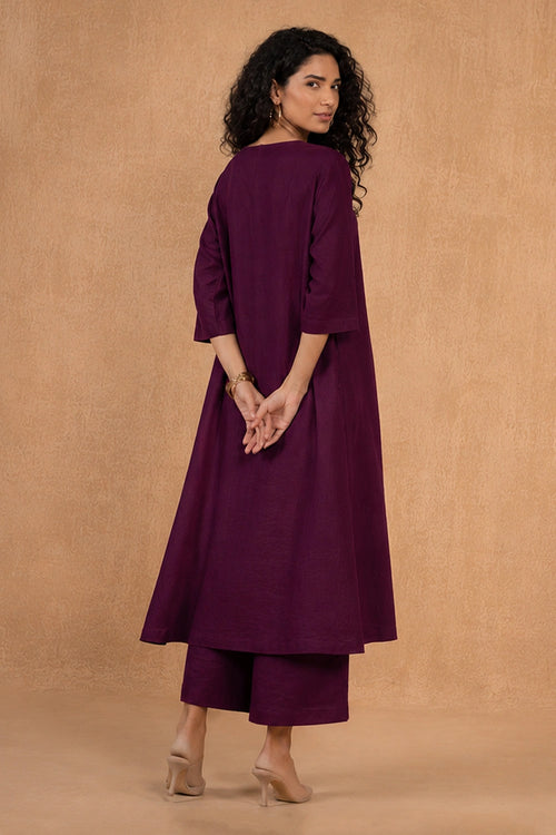 Plum Luna High Low Co-ord Set