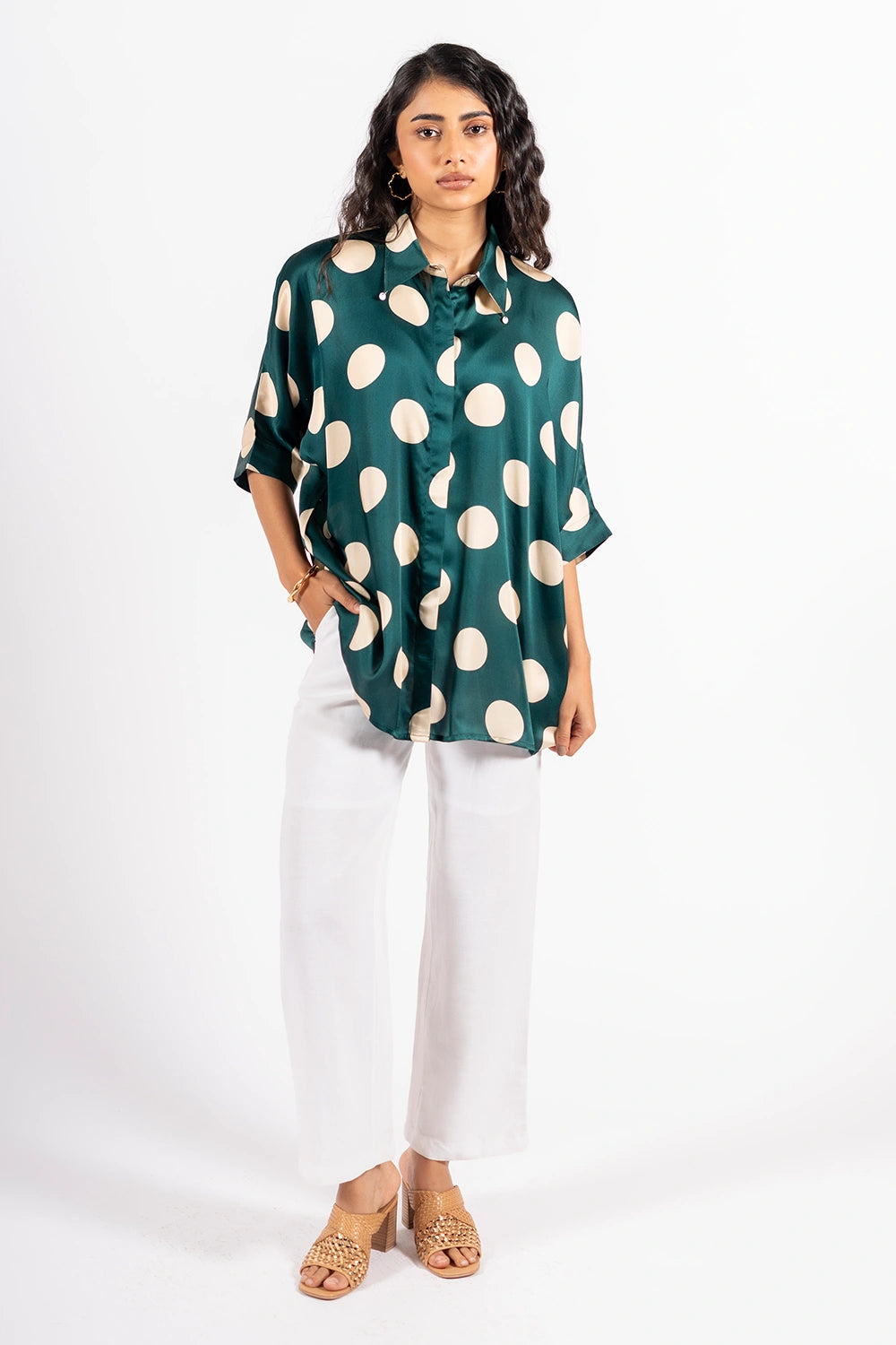 Polka Green Moondust Shirt