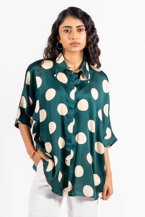 Polka Green Moondust Shirt