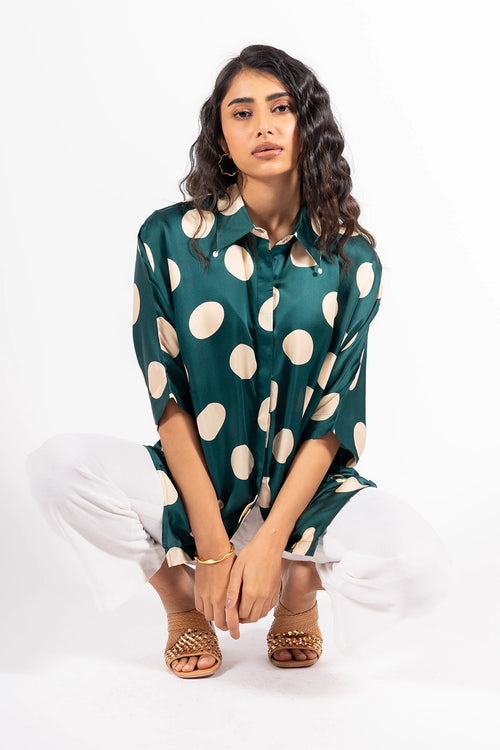 Polka Green Moondust Shirt