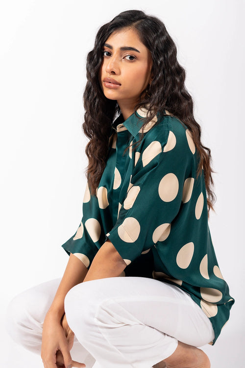 Polka Green Moondust Shirt