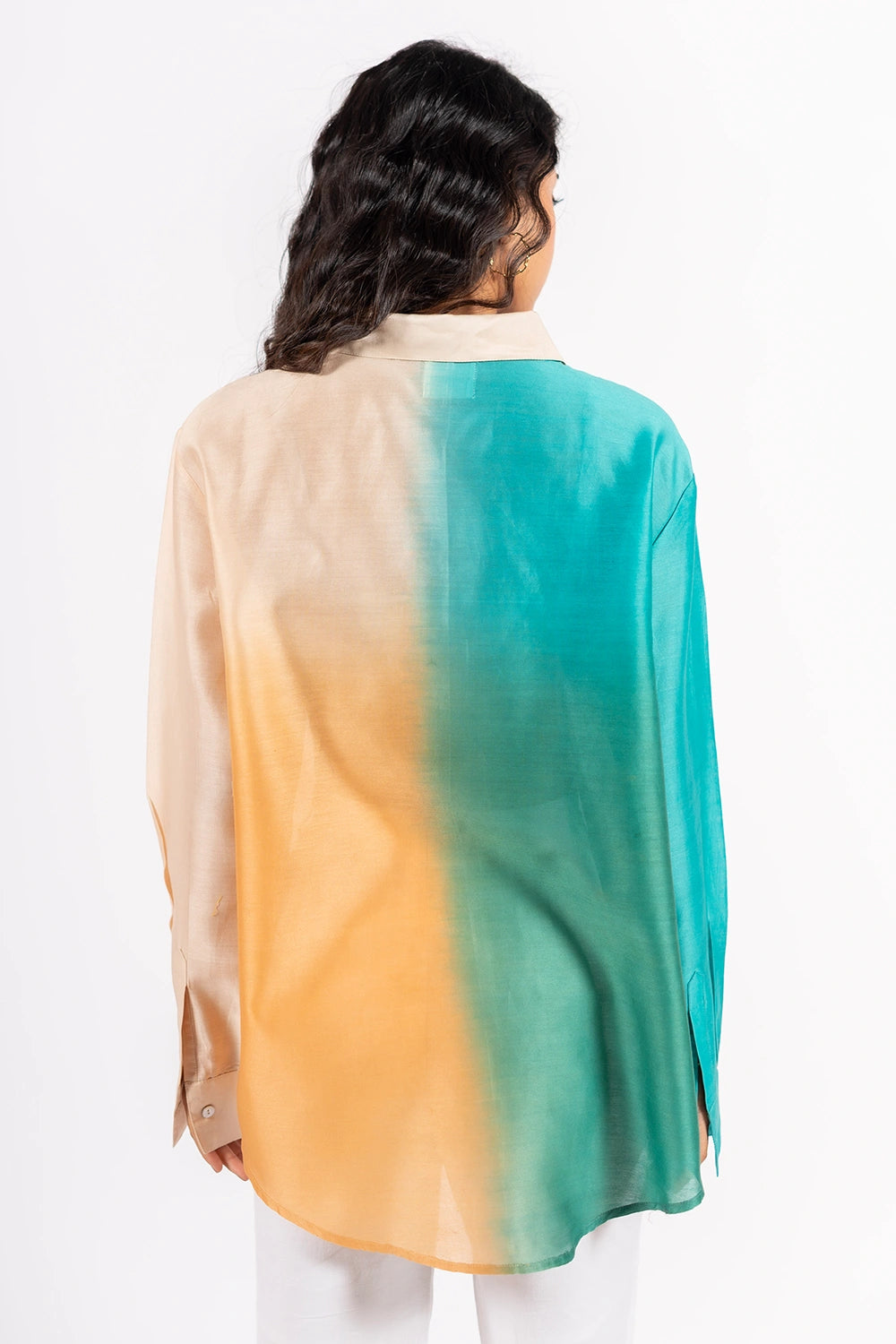 Teal Ecru Multi Walker Shirt