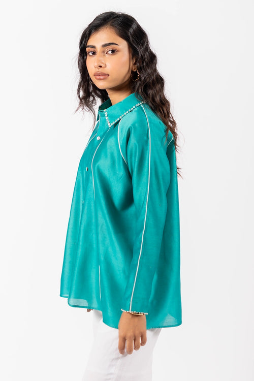Teal Blue Harper Shirt