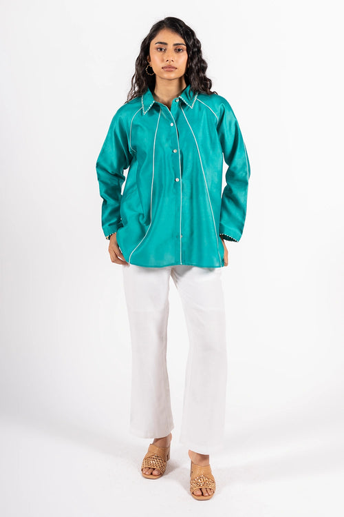 Teal Blue Harper Shirt