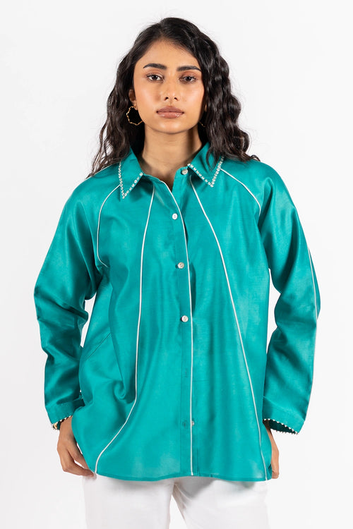 Teal Blue Harper Shirt