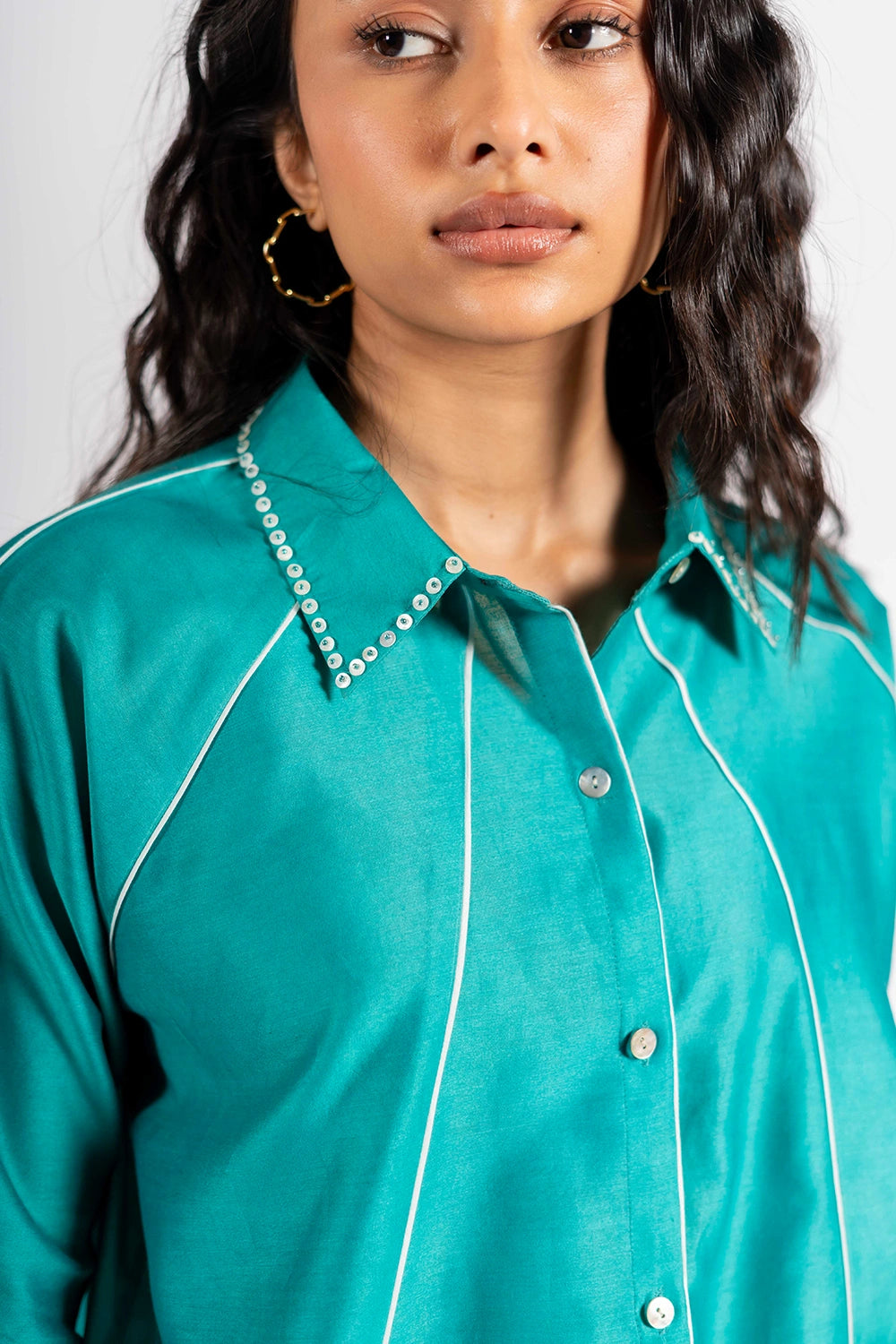 Teal Blue Harper Shirt